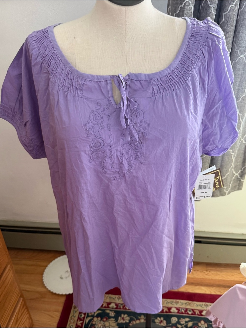 New 2x women Jane Ashley all cotton top